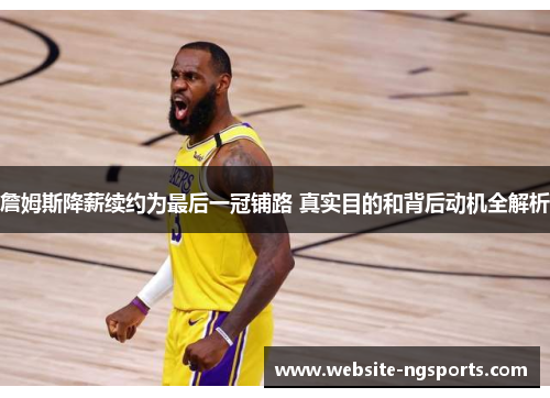 詹姆斯降薪续约为最后一冠铺路 真实目的和背后动机全解析