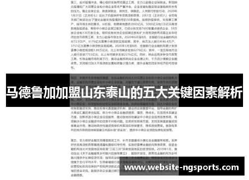 马德鲁加加盟山东泰山的五大关键因素解析 马德鲁加加盟山东泰山的五大关键因素解析